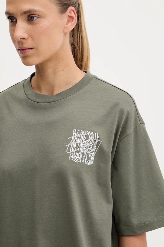 EA7 Emporio Armani t-shirt bawełniany zielony AF12957.7W000726