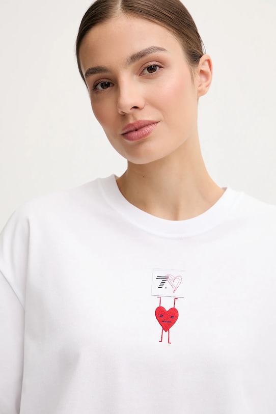 EA7 Emporio Armani t-shirt bawełniany biały AF12957.7X000036