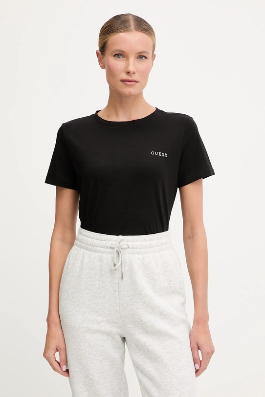 Guess tricou NEW COLETTE uni negru V5BI00.J1314