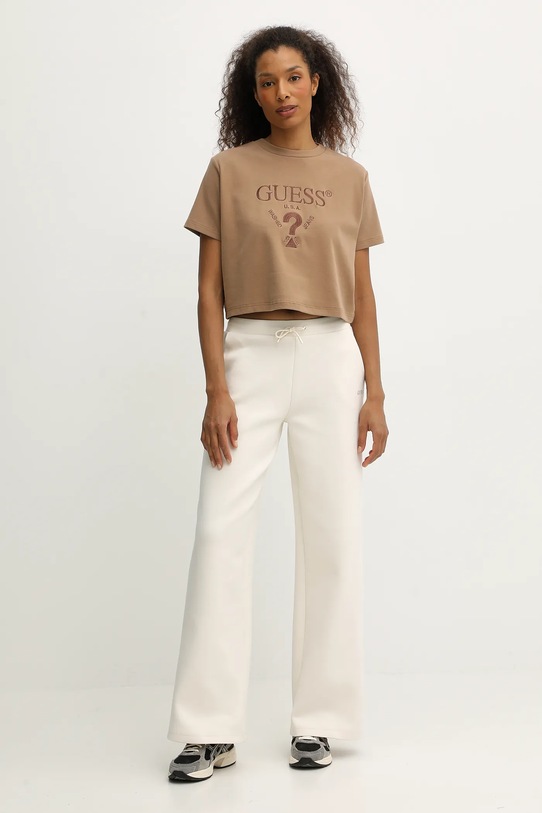 Guess t-shirt FABIA V5BI01.K1891 brązowy NC25