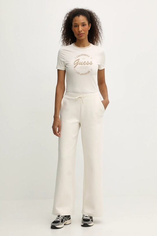 Odzież Guess t-shirt GALA V5BI03.J1314 beżowy