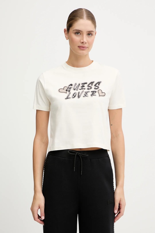 Футболка Guess FOSCA relaxed бежевый V5BI06.J1314