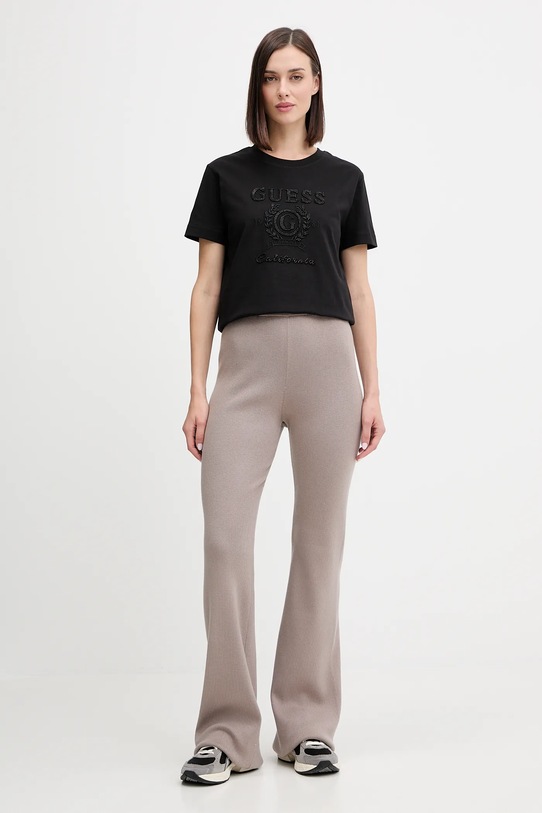 Guess t-shirt bawełniany MENA V5BI07.K8FQ4 czarny NC25