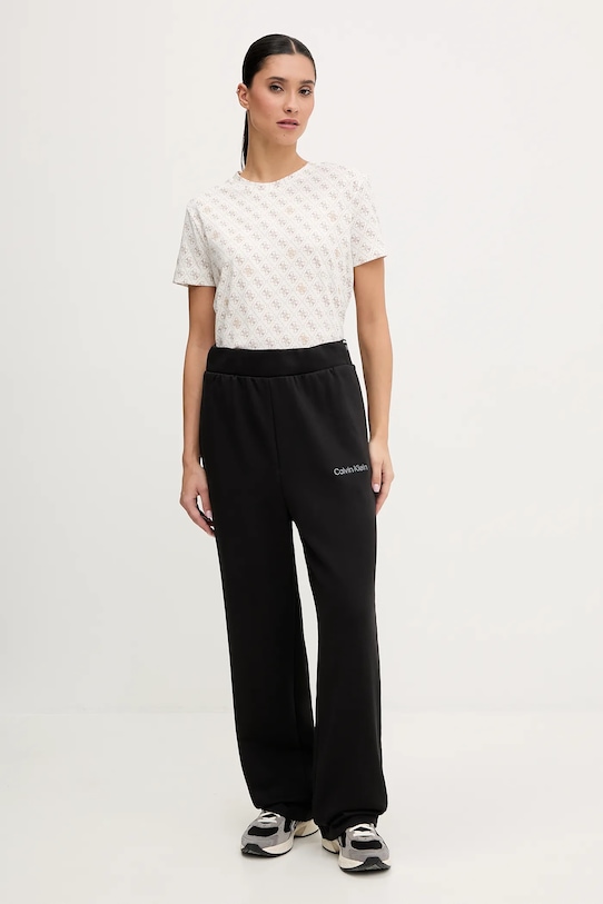 Guess t-shirt bawełniany RHOMBUS V5BI14.I3Z14 beżowy NC25