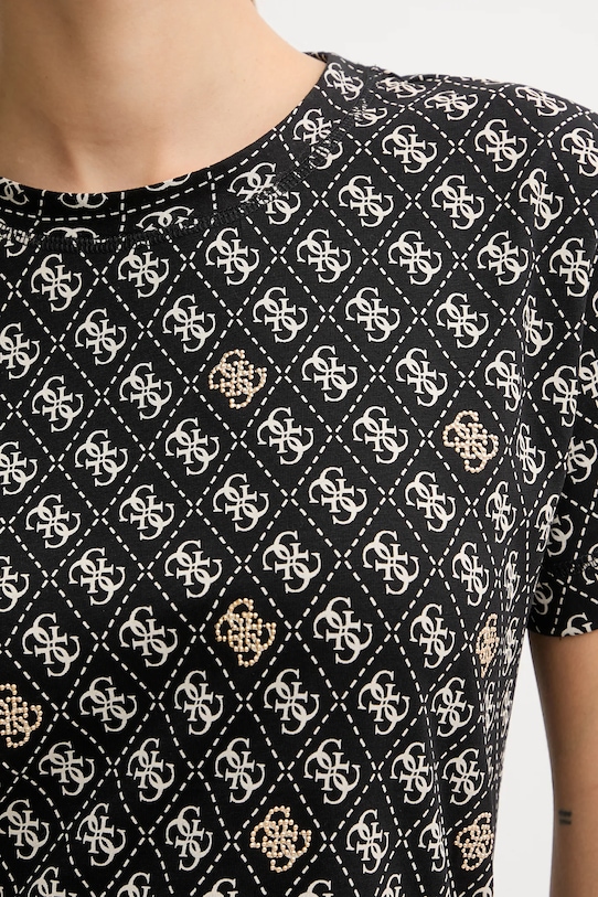 Guess t-shirt bawełniany RHOMBUS V5BI14.I3Z14 czarny