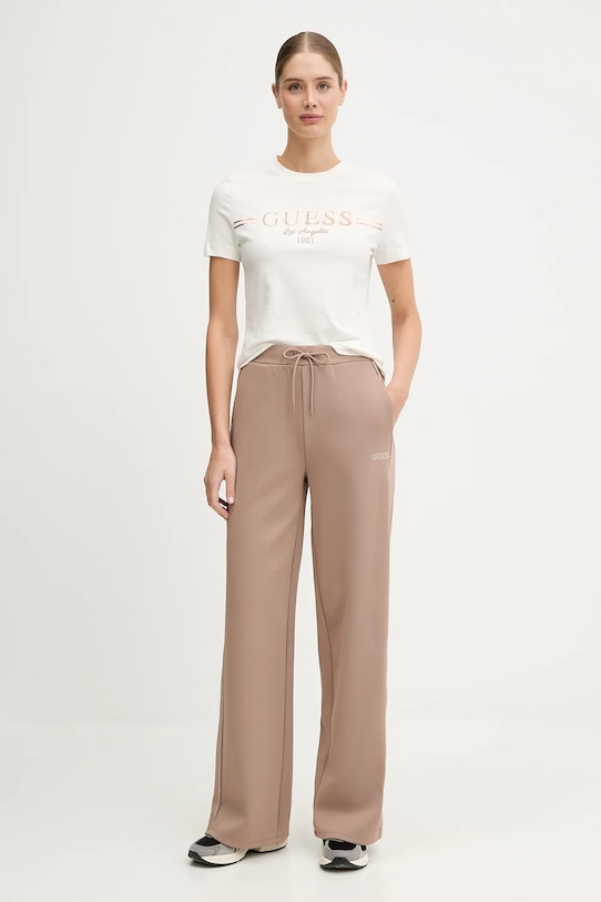 Хлопковая футболка Guess BIBIA V5BI15.KA260 бежевый NC25