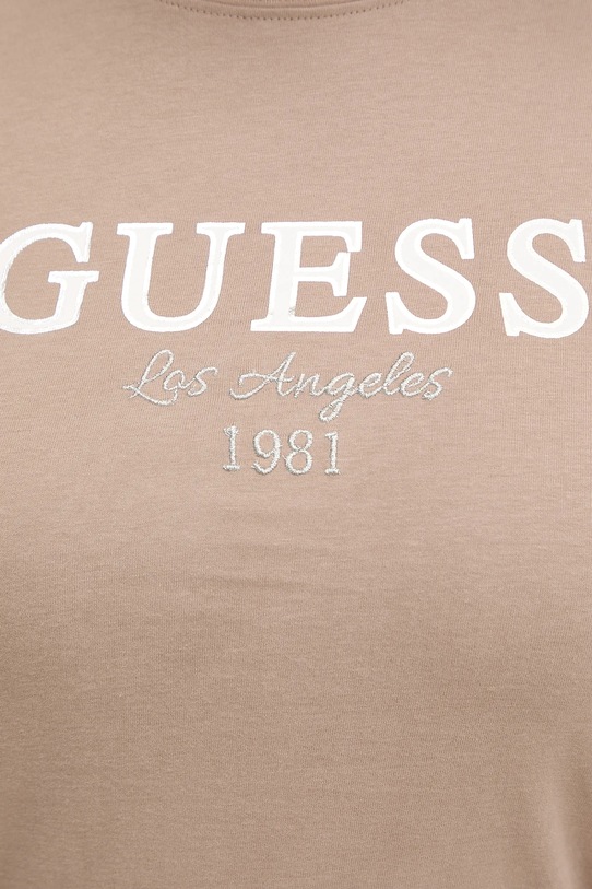Guess t-shirt bawełniany BIBIA V5BI15.KA260 beżowy