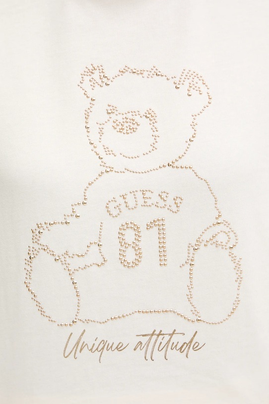 Хлопковая футболка Guess V5BI16.K8FQ4 бежевый