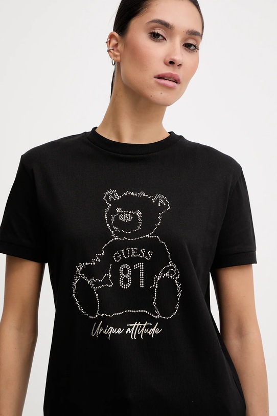 Guess t-shirt bawełniany czarny V5BI16.K8FQ4