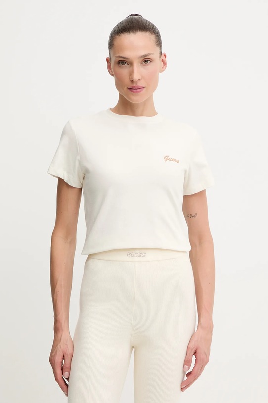Guess t-shirt ALBA regular beżowy V5BI17.KCBF1