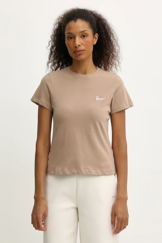 Guess t-shirt ALBA regular beżowy V5BI17.KCBF1