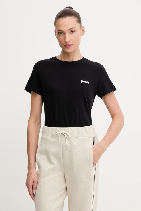 Футболка Guess ALBA с эластаном чёрный V5BI17.KCBF1