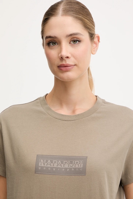 Napapijri t-shirt bawełniany S-Box zielony NP0A4IP1N1T1