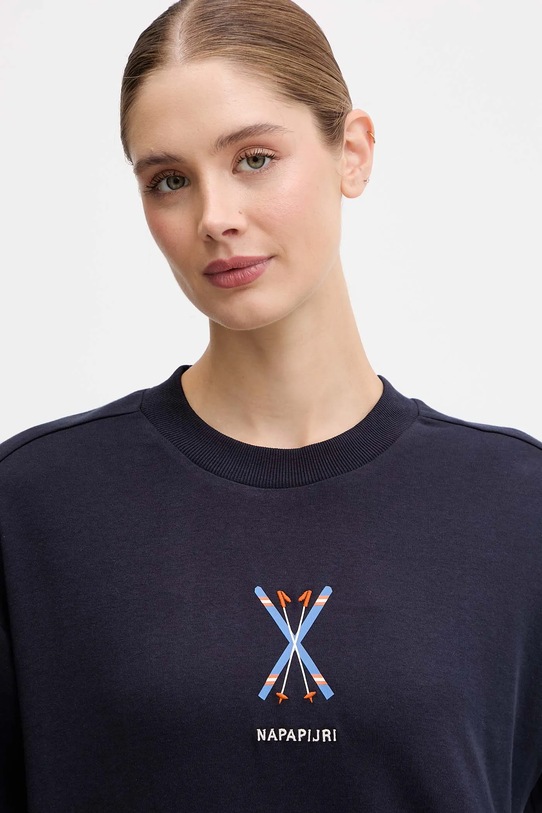 Napapijri t-shirt bawełniany S-Irto granatowy NP0A88SO1761