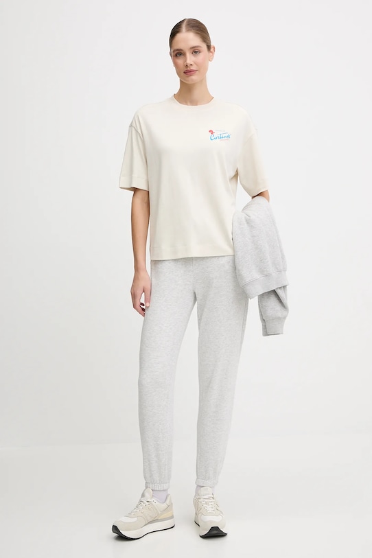 Bavlnené tričko Napapijri S-Irto NP0A88SON1J1 béžová AW25