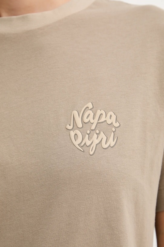 Bombažna kratka majica Napapijri S-Fedaia NP0A88XON1T1 bež
