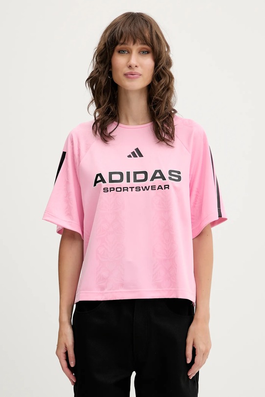 adidas t-shirt Tiro wzorzyste różowy JL9213