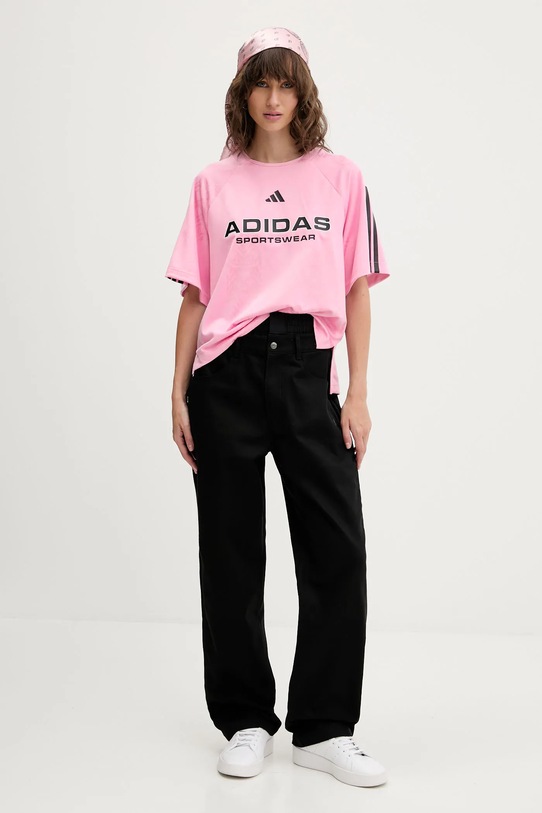 adidas t-shirt Tiro JL9213 różowy AW25