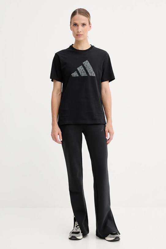 adidas t-shirt bawełniany Animal JV8536 czarny AW25