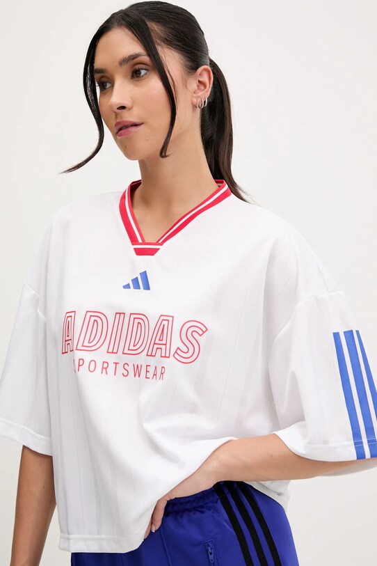 adidas t-shirt Tiro biały JW6849