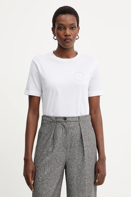 MM t-shirt bawełniany GATTONI regular biały 2526946058600