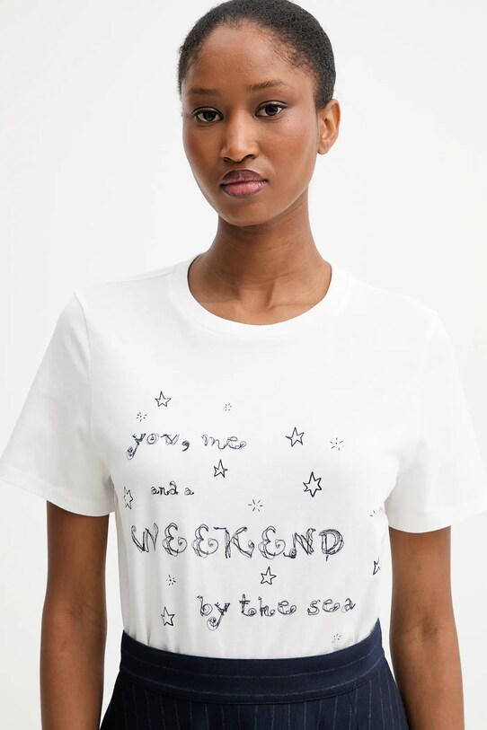Weekend Max Mara tricou din bumbac ARA alb 2525976041600