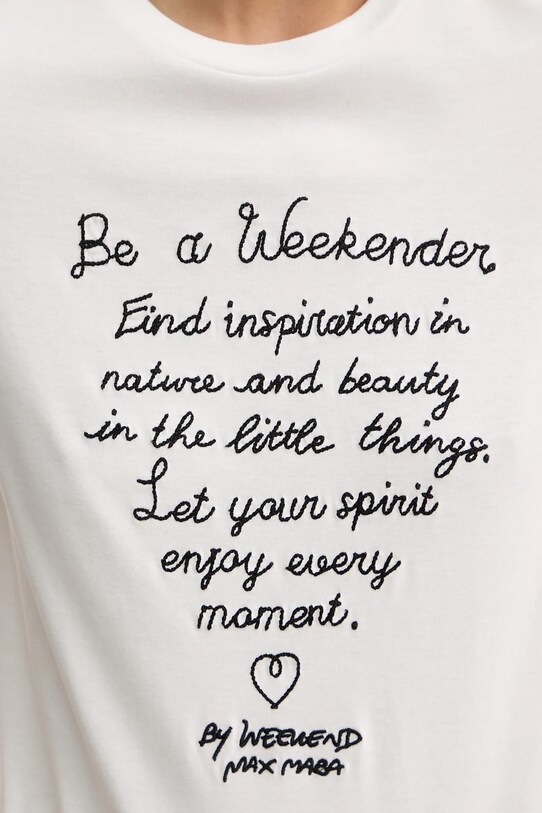Weekend Max Mara t-shirt bawełniany ARA 2525976041600 biały