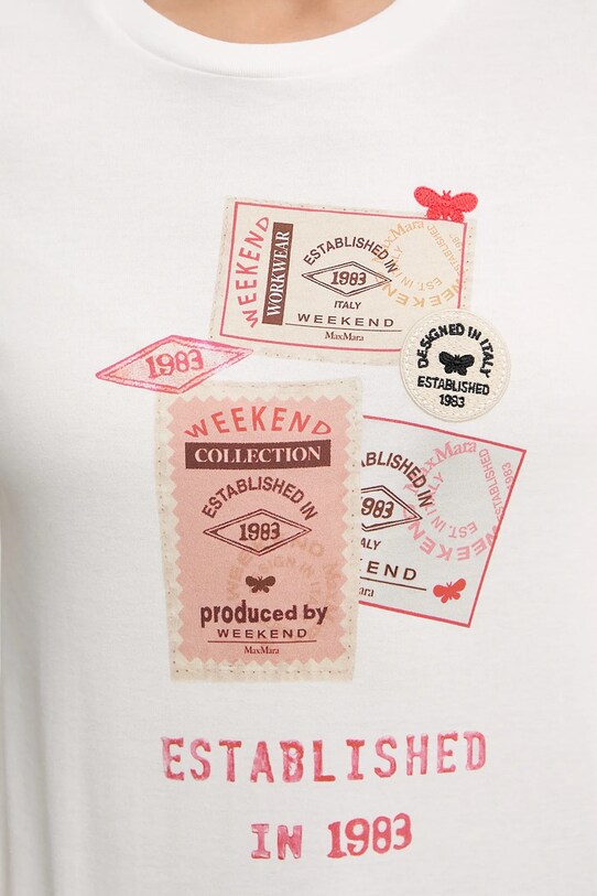 Weekend Max Mara t-shirt in cotone ARA 2525976041600 bianco