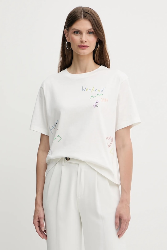 Хлопковая футболка Weekend Max Mara хлопок белый 2525976051600