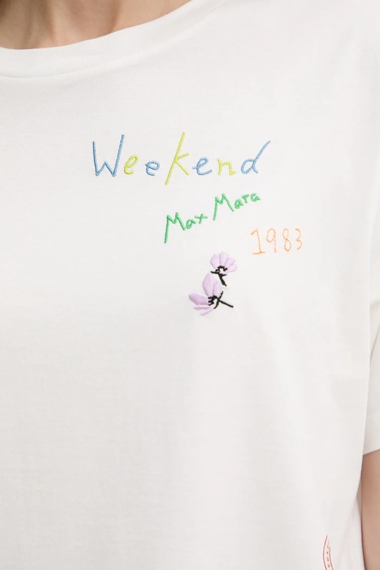 Weekend Max Mara tricou din bumbac 2525976051600 alb