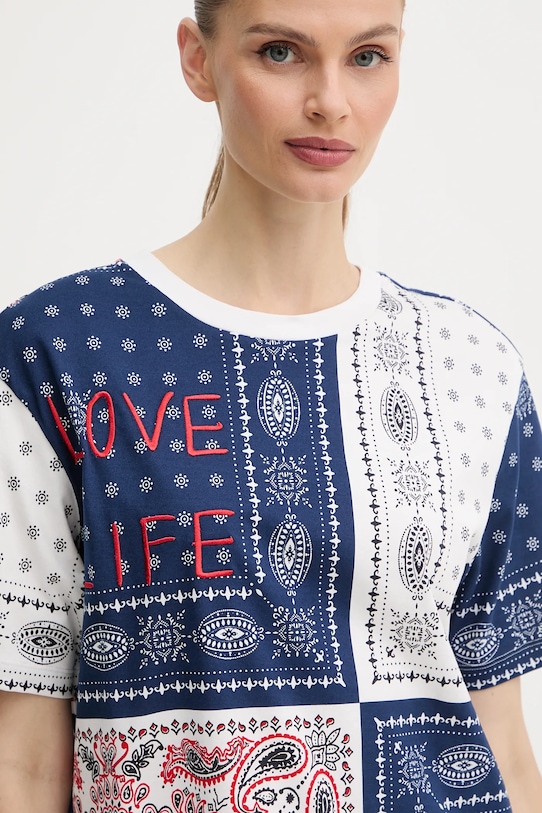 Weekend Max Mara tricou din bumbac alb 2525976051600