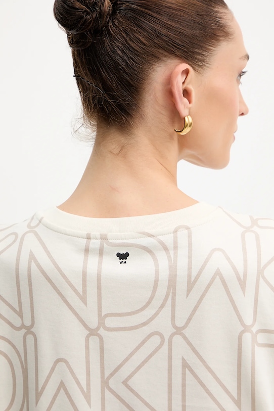 Weekend Max Mara t-shirt bawełniany 2525976051600 beżowy