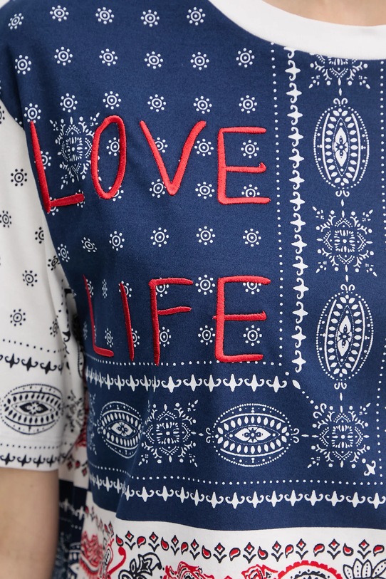 Bavlnené tričko Weekend Max Mara 2525976051600 tmavomodrá