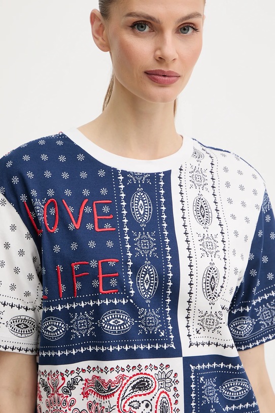 Pamučna majica Weekend Max Mara mornarsko plava 2525976051600