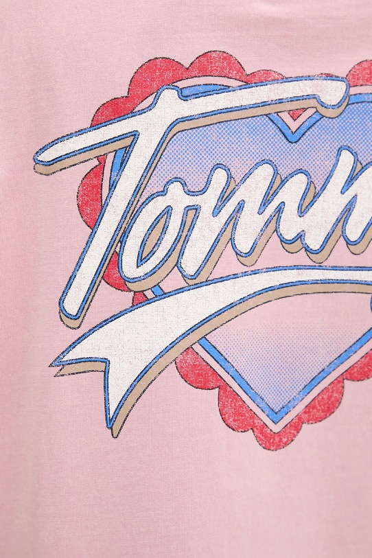Tommy Jeans t-shirt bawełniany DW0DW21524 różowy