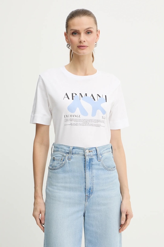 Хлопковая футболка Armani Exchange хлопок белый XW001348.AF17172