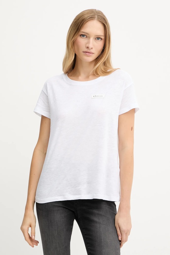 Armani Exchange t-shirt bawełniany bawełna biały XW001363.AF16296