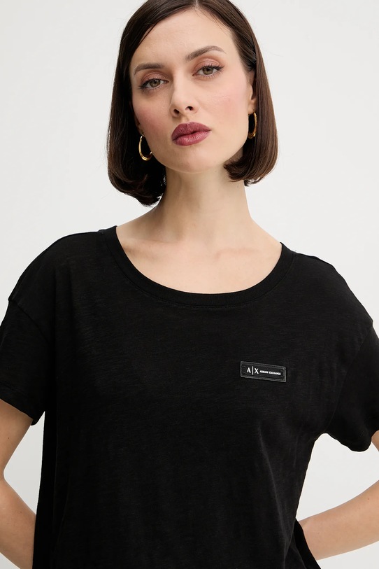 Бавовняна футболка Armani Exchange чорний XW001363.AF16296