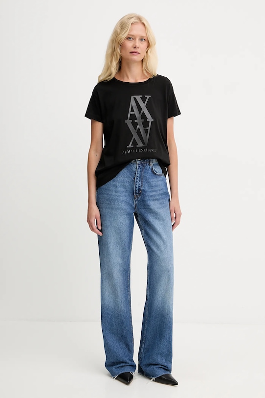 Bavlněné tričko Armani Exchange XW001373.AF10356 černá AW25