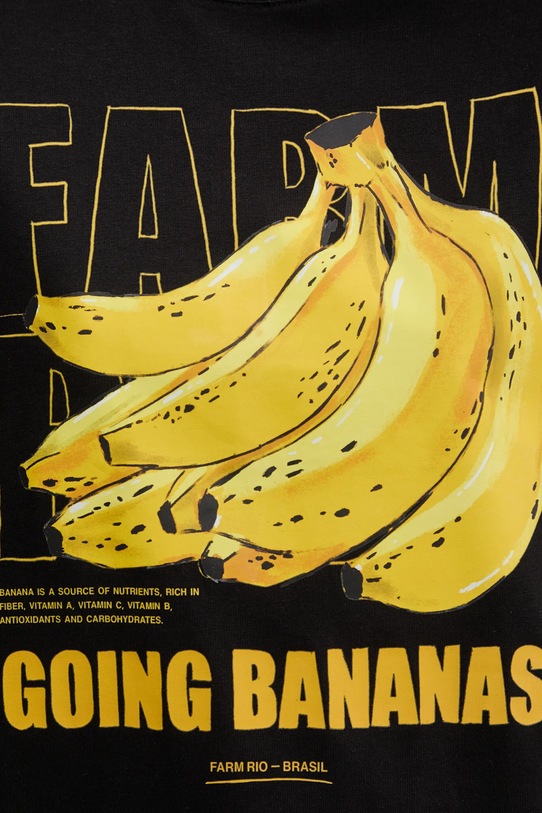 Farm Rio t-shirt bawełniany 336499 czarny