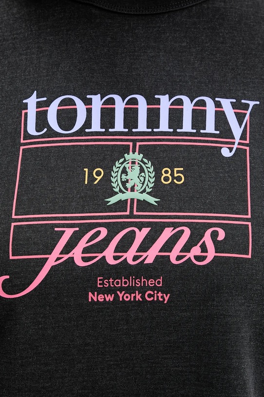 Βαμβακερό μπλουζάκι Tommy Jeans DW0DW21533 μαύρο