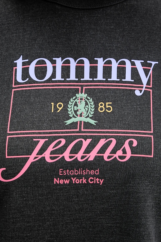 Βαμβακερό μπλουζάκι Tommy Jeans DW0DW21533 μαύρο
