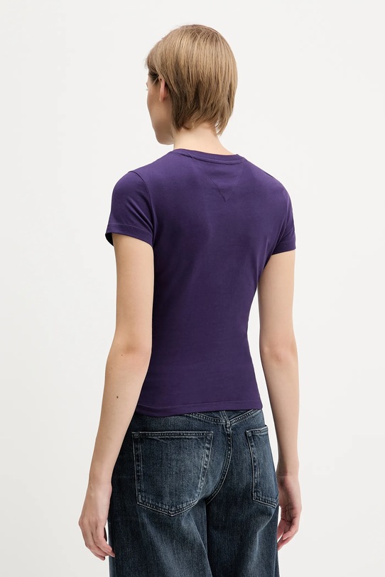 Odzież Tommy Jeans t-shirt bawełniany DW0DW21550 fioletowy