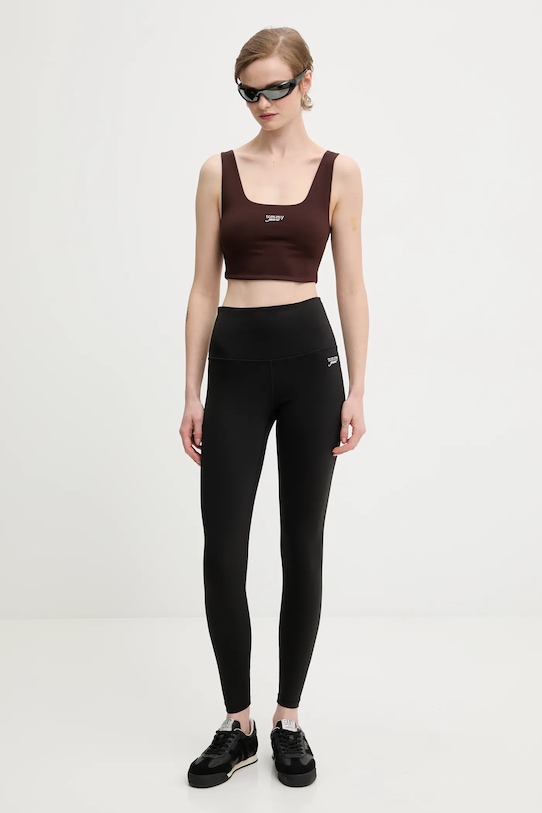 Tommy Jeans top DW0DW21564 brązowy AW25