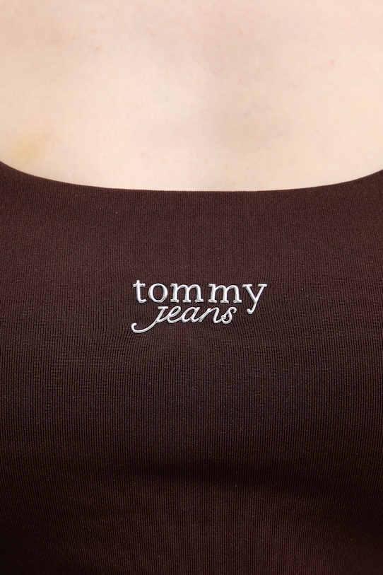 Tommy Jeans top DW0DW21564 brązowy