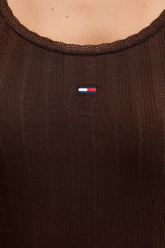 Tommy Jeans t-shirt DW0DW21570 brązowy