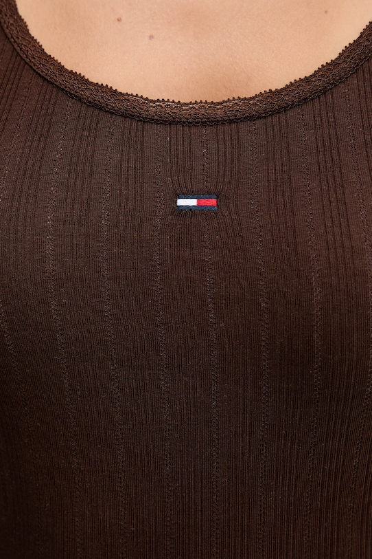 Tommy Jeans t-shirt DW0DW21570 brązowy