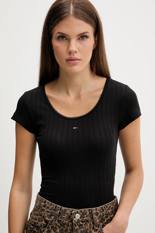Tommy Jeans t-shirt czarny DW0DW21570