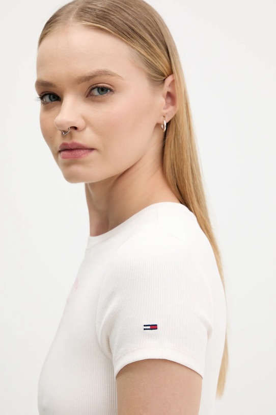 Μπλουζάκι Tommy Jeans μπεζ DW0DW21584