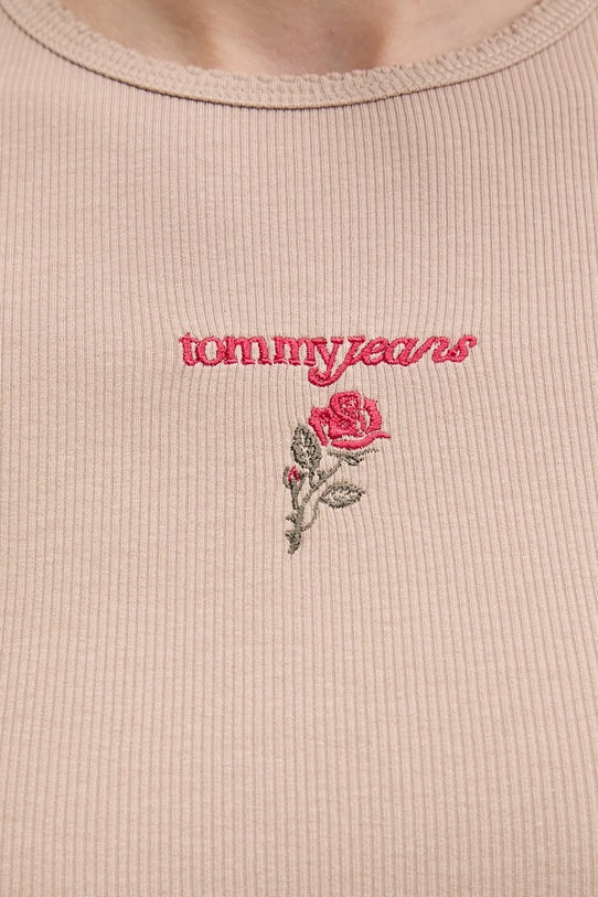 Tommy Jeans t-shirt DW0DW21787 brązowy